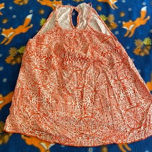 Womens R2D Apparel Medium spaghetti strap Tank Too Red White